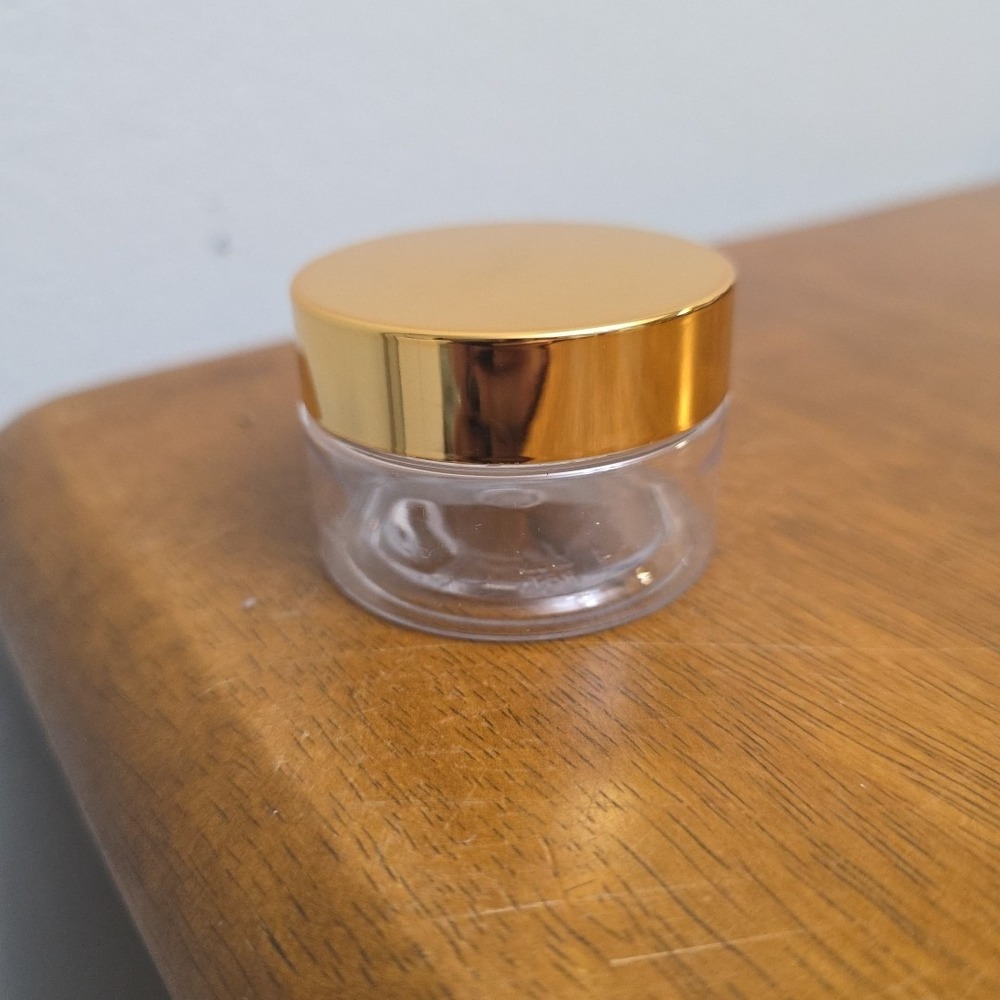99‎ Satinior Plastc Jars Clear With Gold Lid 1oz Lot Lotions Balms Soaps
